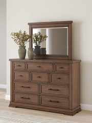 Taffenbrook Queen Panel Storage Bed, Dresser and Mirror - B849B3