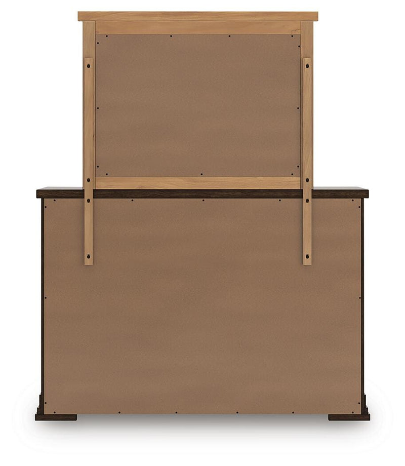 Taffenbrook Queen Panel Storage Bed, Dresser and Mirror - B849B3