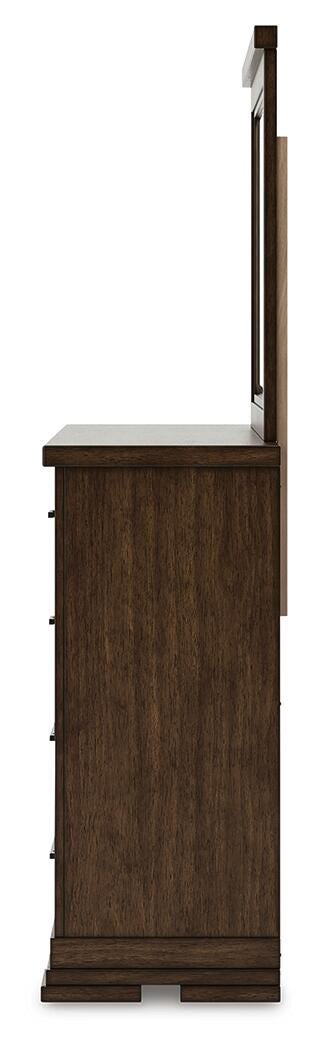Taffenbrook Queen Panel Storage Bed, Dresser and Mirror - B849B3