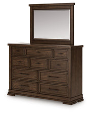 Taffenbrook Queen Panel Storage Bed, Dresser and Mirror - B849B3