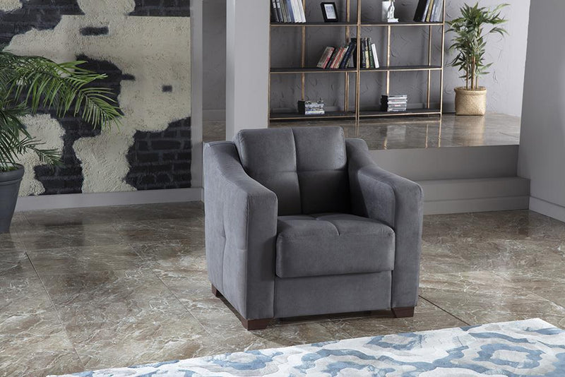 Tahoe 3 Seat Sleeper (Melson Dark Gray) 2 Pieces - Gate FurnitureSleeper Sofa