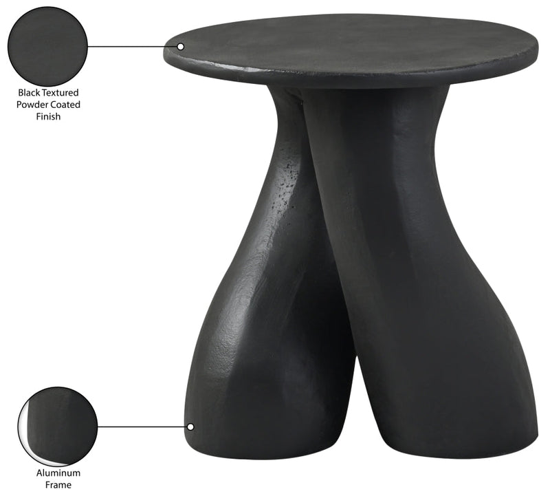 Talence Aluminium End Table in Black - 99032Black-ET