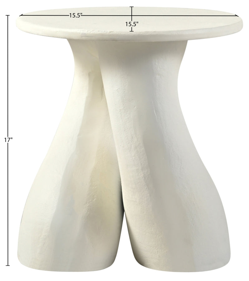 Talence Aluminium End Table in Cream - 99032Cream-ET