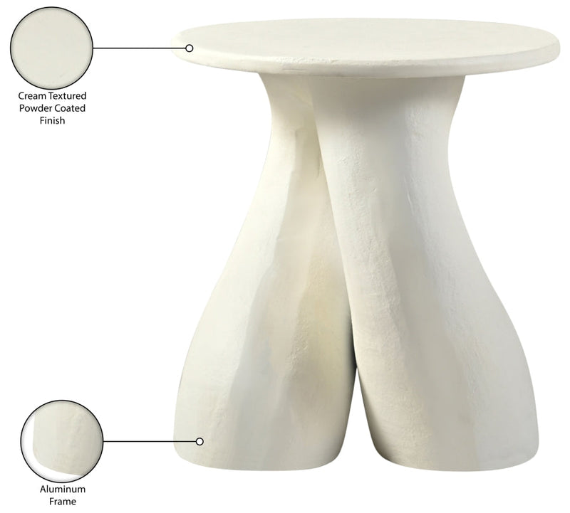 Talence Aluminium End Table in Cream - 99032Cream-ET