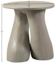 Talence Aluminium End Table in Taupe - 99032Taupe-ET