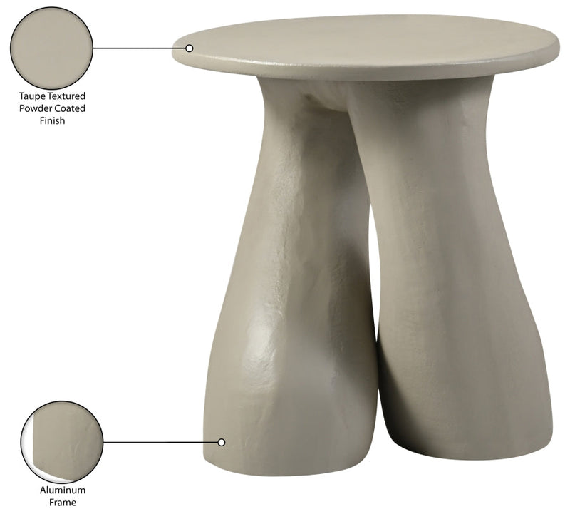 Talence Aluminium End Table in Taupe - 99032Taupe-ET