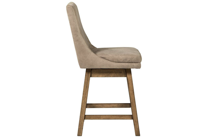 Tallenger Beige Counter Height Bar Stool (Set of 2) - Gate FurnitureBarstool