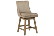 Tallenger Beige Counter Height Bar Stool (Set of 2) - Gate FurnitureBarstool