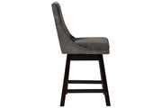 Tallenger Dark Gray Counter Height Bar Stool (Set of 2) - Gate FurnitureBarstool