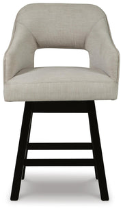 Tallenger Linen/Brown Counter Height Bar Stool (Set of 2) - D380-724X2
