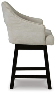 Tallenger Linen/Brown Counter Height Bar Stool (Set of 2) - D380-724X2
