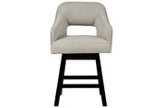 Tallenger White/Dark Brown Counter Height Bar Stool (Set of 2) - Gate FurnitureBarstool