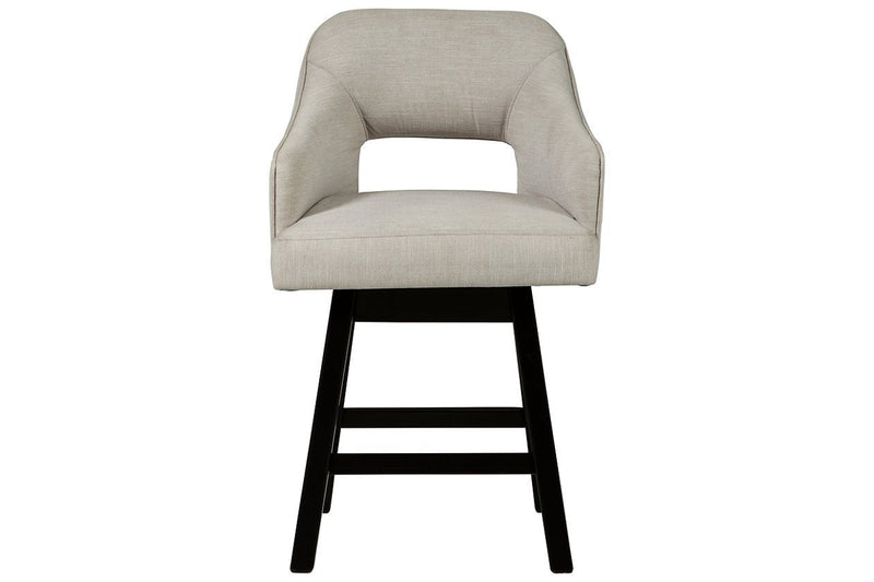 Tallenger White/Dark Brown Counter Height Bar Stool (Set of 2) - Gate FurnitureBarstool