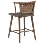 Tallis Woven Leatherette Back Counter Chair Brown (Set of 2) - 190249