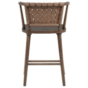 Tallis Woven Leatherette Back Counter Chair Brown (Set of 2) - 190249