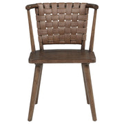 Tallis Woven Leatherette Back Dining Side Chair Brown (Set of 2) - 190242
