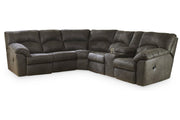 Tambo Pewter 2 - Piece Sectional with Recliner - Gate FurnitureReclining Sectional