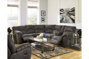 Tambo Pewter 2 - Piece Sectional with Recliner - Gate FurnitureReclining Sectional