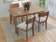 Tameride Brown Dining Table and 4 Chairs (Set of 5) - PCD609-225