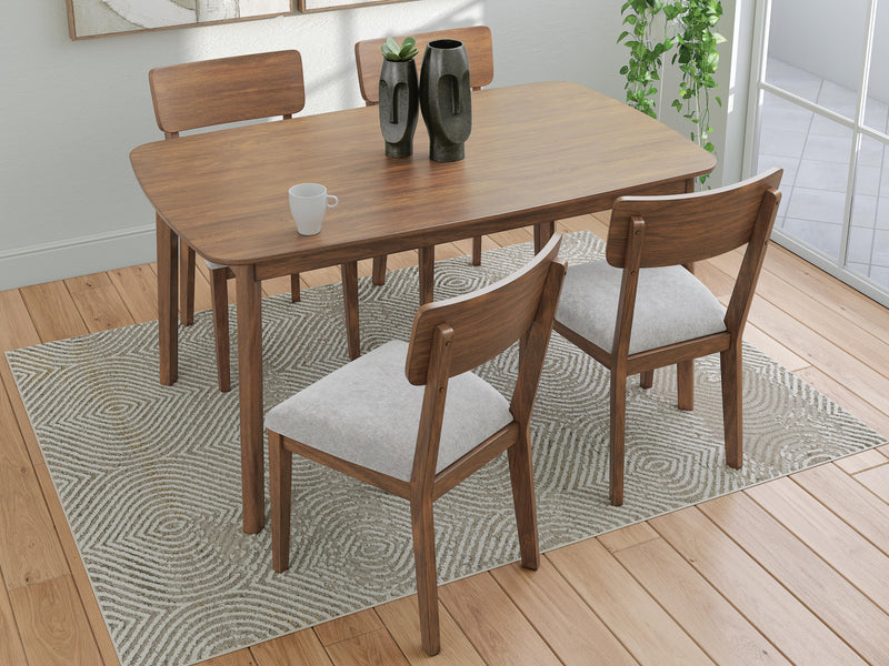 Tameride Brown Dining Table and 4 Chairs (Set of 5) - PCD609-225