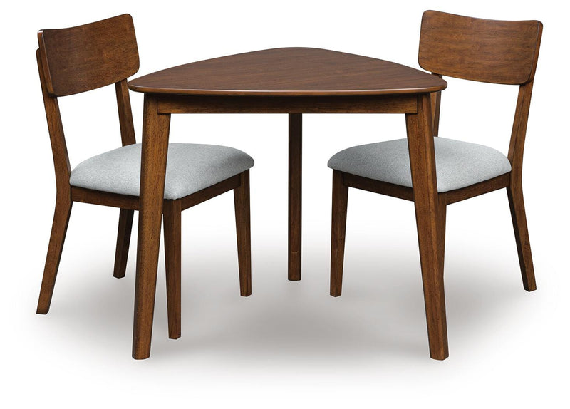 Tameride Dining Table and 2 Chairs in Brown - PKG024686