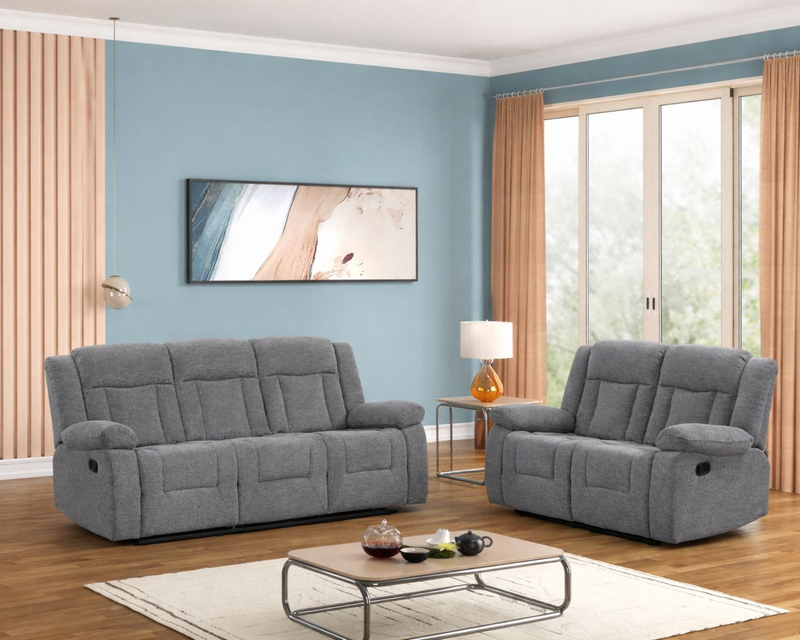 Tampa Gray Sofa & Loveseat - TAMPA-GY-SLS
