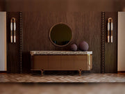 Tamzara Diningroom (Consol With Mirror & Dining Table & 2 Lux Dining Chair & 2 Dining Chair) - 200-GAB-TAM-DT-SET