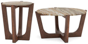 Tanidore Coffee Table with 1 End Table in Warm Brown - PKG020847