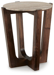 Tanidore Coffee Table with 1 End Table in Warm Brown - PKG020847