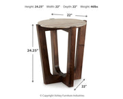 Tanidore Coffee Table with 1 End Table in Warm Brown - PKG020847