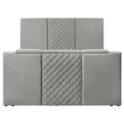 Tara 61-inch Upholstered Eastern King Panel TV Bed Grey - 315994KE