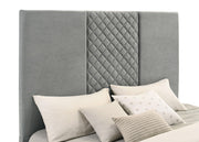 Tara 61-inch Upholstered Eastern King Panel TV Bed Grey - 315994KE