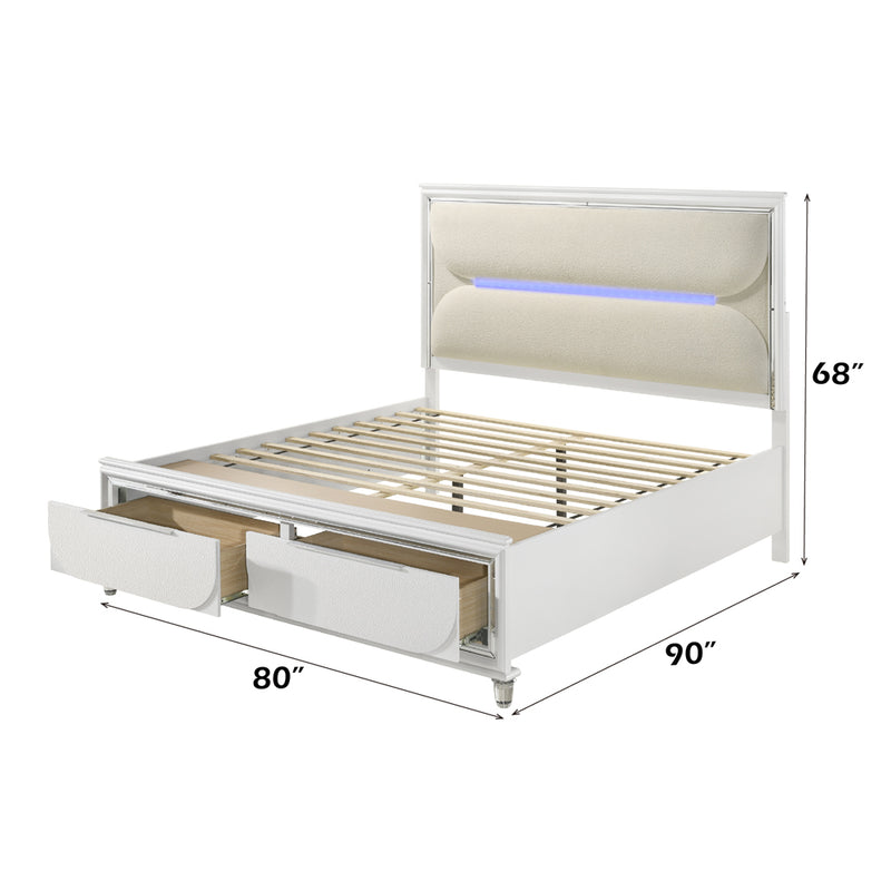 Tarian EK Bed W/LED & Storage - BD02316EK