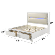 Tarian Queen Bed W/LED & Storage - BD02317Q