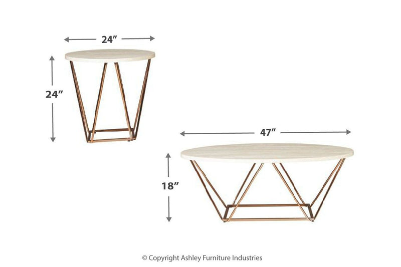Tarica Two - tone Table (Set of 3) - Gate FurnitureOccasional Table Set
