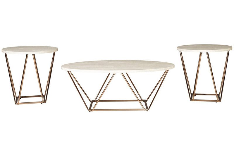 Tarica Two - tone Table (Set of 3) - Gate FurnitureOccasional Table Set