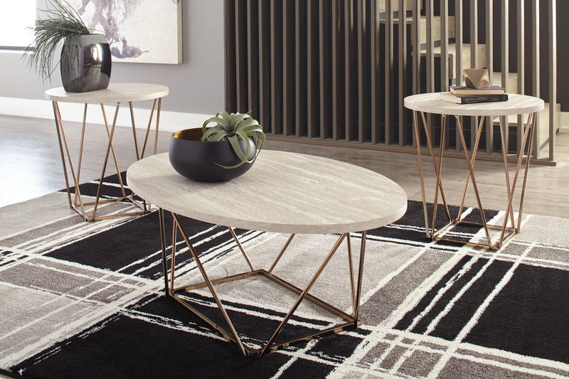 Tarica Two - tone Table (Set of 3) - Gate FurnitureOccasional Table Set