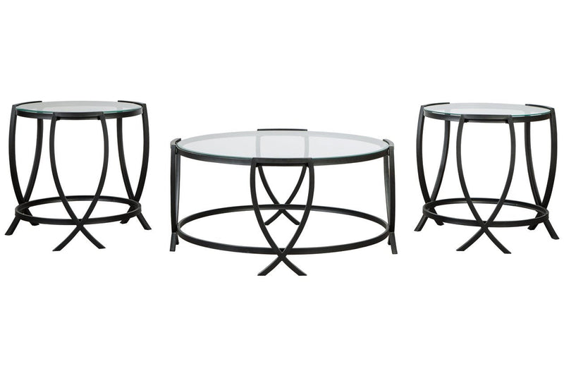 Tarrin Black Table (Set of 3) - Gate FurnitureOccasional Table Set