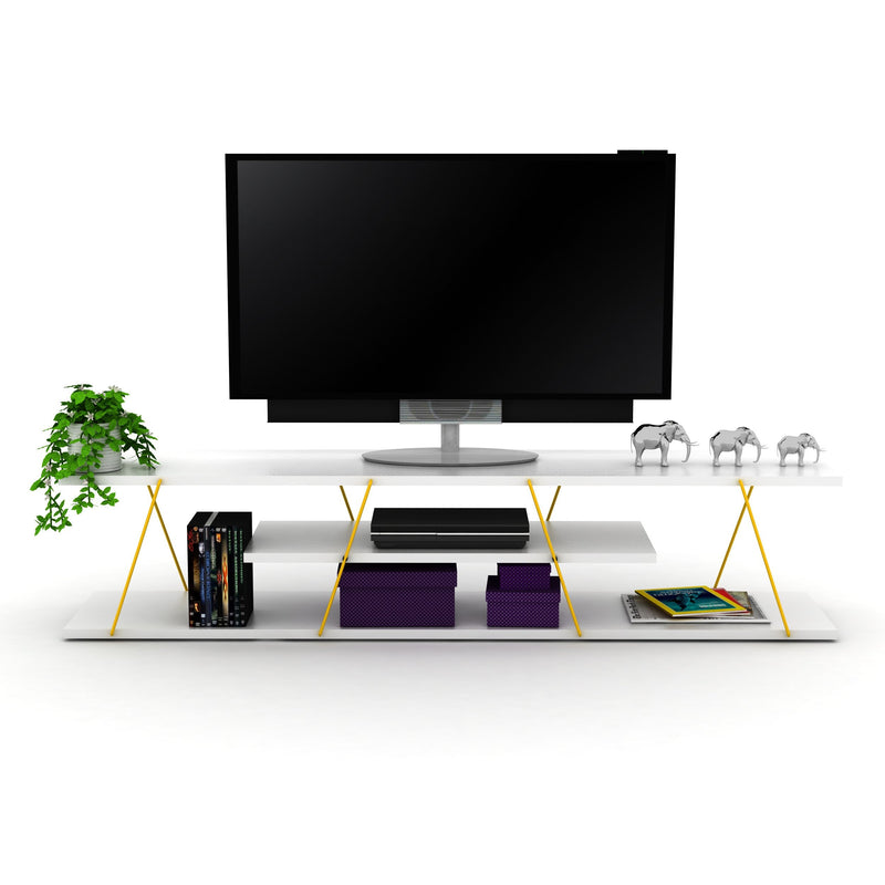 Tars Tv Stand in Oak-Yellow - 720-TAR-TV-RF160121