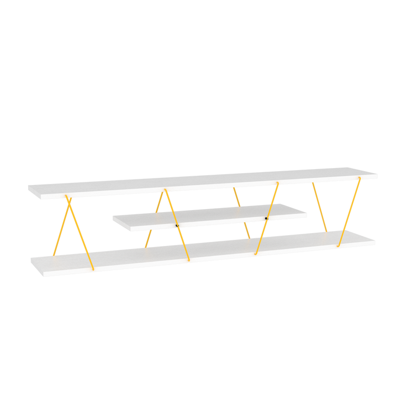 Tars Tv Stand in Walnut-Yellow - 720-TAR-TV-RF160101