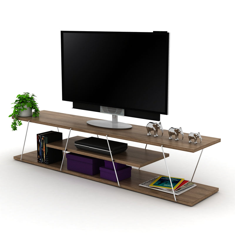 Tars Tv Stand in White-Blue - 720-TAR-TV-RF160105