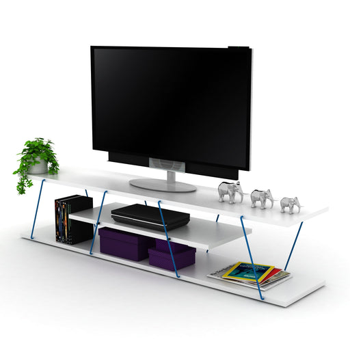 Tars Tv Stand in White-Blue - 720-TAR-TV-RF160105