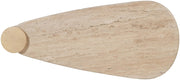 Taverna Travertine Top And Oak Wood Base Coffee Table in Natural - 99006Natural-CT