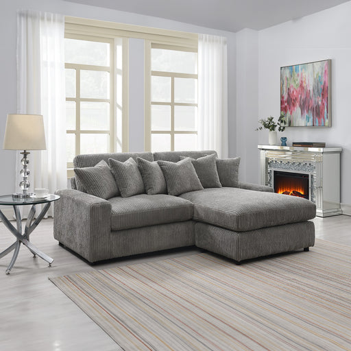 Tavia Reversible Sectional Sofa W/6 Pillows - LV01882