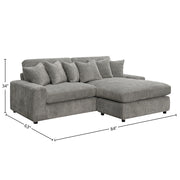 Tavia Reversible Sectional Sofa W/6 Pillows - LV01882