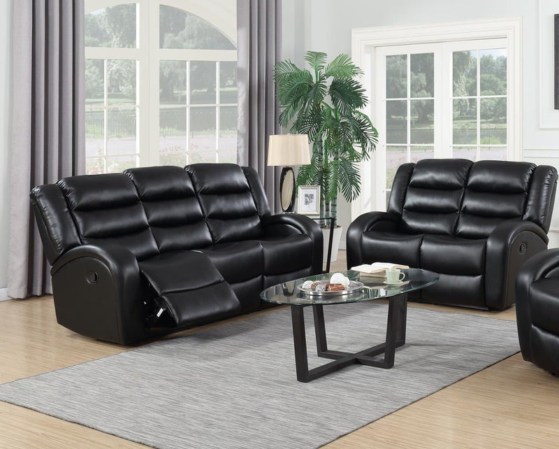 Taxus Reclining Black Living Room Set - Gate FurnitureLiving Room Set