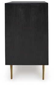 Tayner Black/Gold Finish Accent Cabinet - A4000654