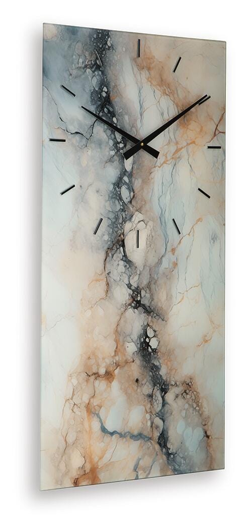Teague Brown/Gray/Ivory Wall Clock - A8010432
