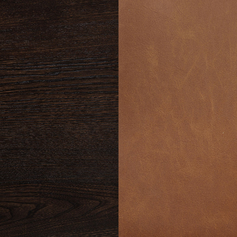 Tegan Faux Leather Upholstered Counter Height Chair Cognac (Set of 2) - 107079
