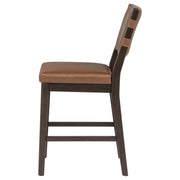 Tegan Faux Leather Upholstered Counter Height Chair Cognac (Set of 2) - 107079